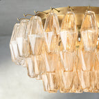 Chiara Clear/ Smoke Glass Flushmount 17", 22"-Flush Mount-Manorlights
