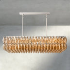 CHIARA CLEAR/ SMOKE GLASS RECTANGULAR CHANDELIER 54", 74"-chandelier-Manorlights