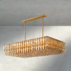 CHIARA CLEAR/ SMOKE GLASS RECTANGULAR CHANDELIER 54", 74"-chandelier-Manorlights
