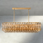 CHIARA CLEAR/ SMOKE GLASS RECTANGULAR CHANDELIER 54", 74"-chandelier-Manorlights