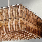 CHIARA CLEAR/ SMOKE GLASS RECTANGULAR CHANDELIER 54", 74"-chandelier-Manorlights