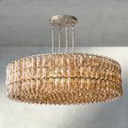 CHIARA CLEAR/ SMOKE GLASS ROUND CHANDELIER 37", 47", 62"-chandelier-Manorlights
