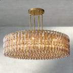 CHIARA CLEAR/ SMOKE GLASS ROUND CHANDELIER 37", 47", 62"-chandelier-Manorlights