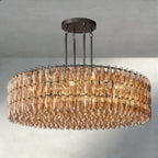 CHIARA CLEAR/ SMOKE GLASS ROUND CHANDELIER 37", 47", 62"-chandelier-Manorlights