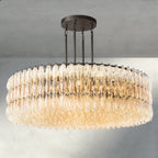CHIARA CLEAR/ SMOKE GLASS ROUND CHANDELIER 37", 47", 62"-chandelier-Manorlights