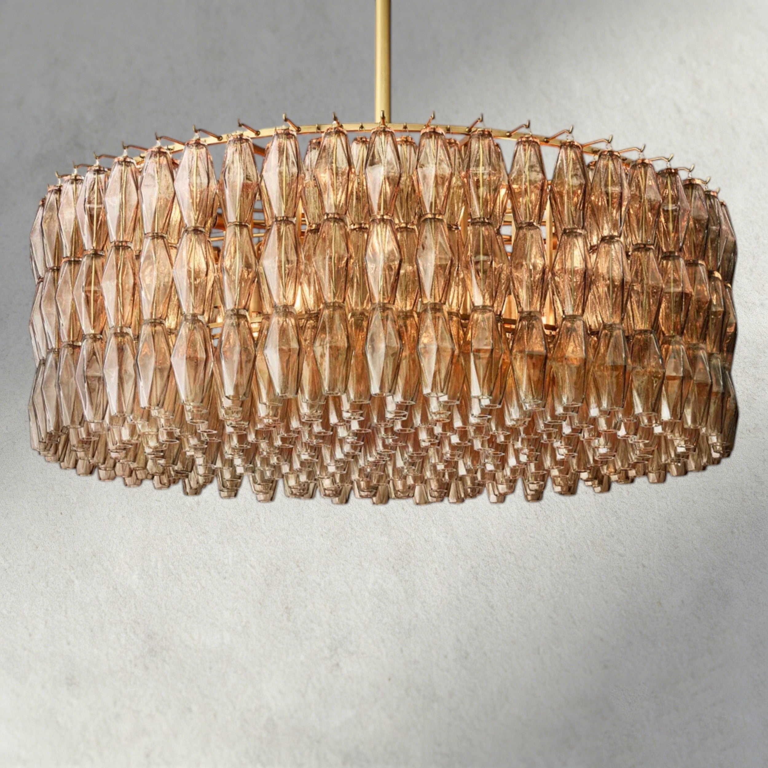 CHIARA CLEAR/ SMOKE GLASS ROUND CHANDELIER 37", 47", 62"-chandelier-Manorlights