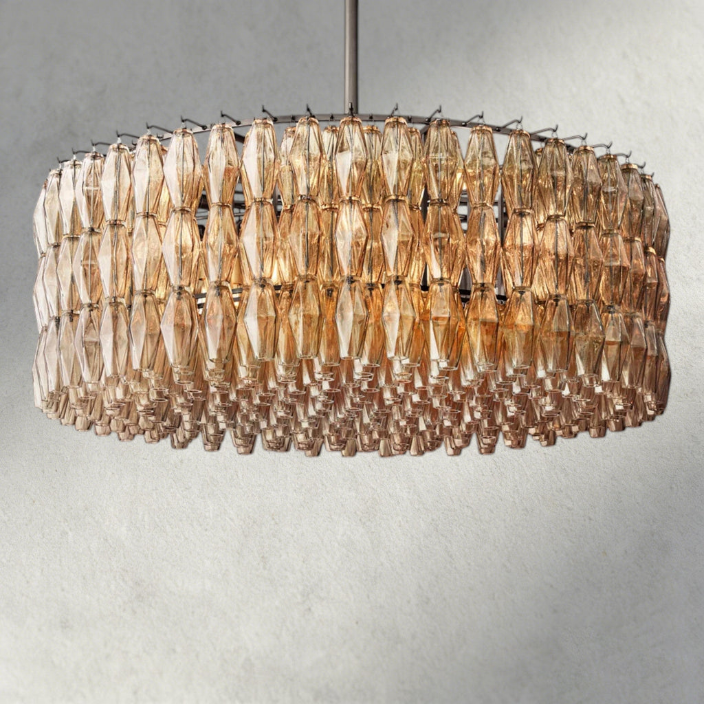 CHIARA CLEAR/ SMOKE GLASS ROUND CHANDELIER 37", 47", 62"-chandelier-Manorlights