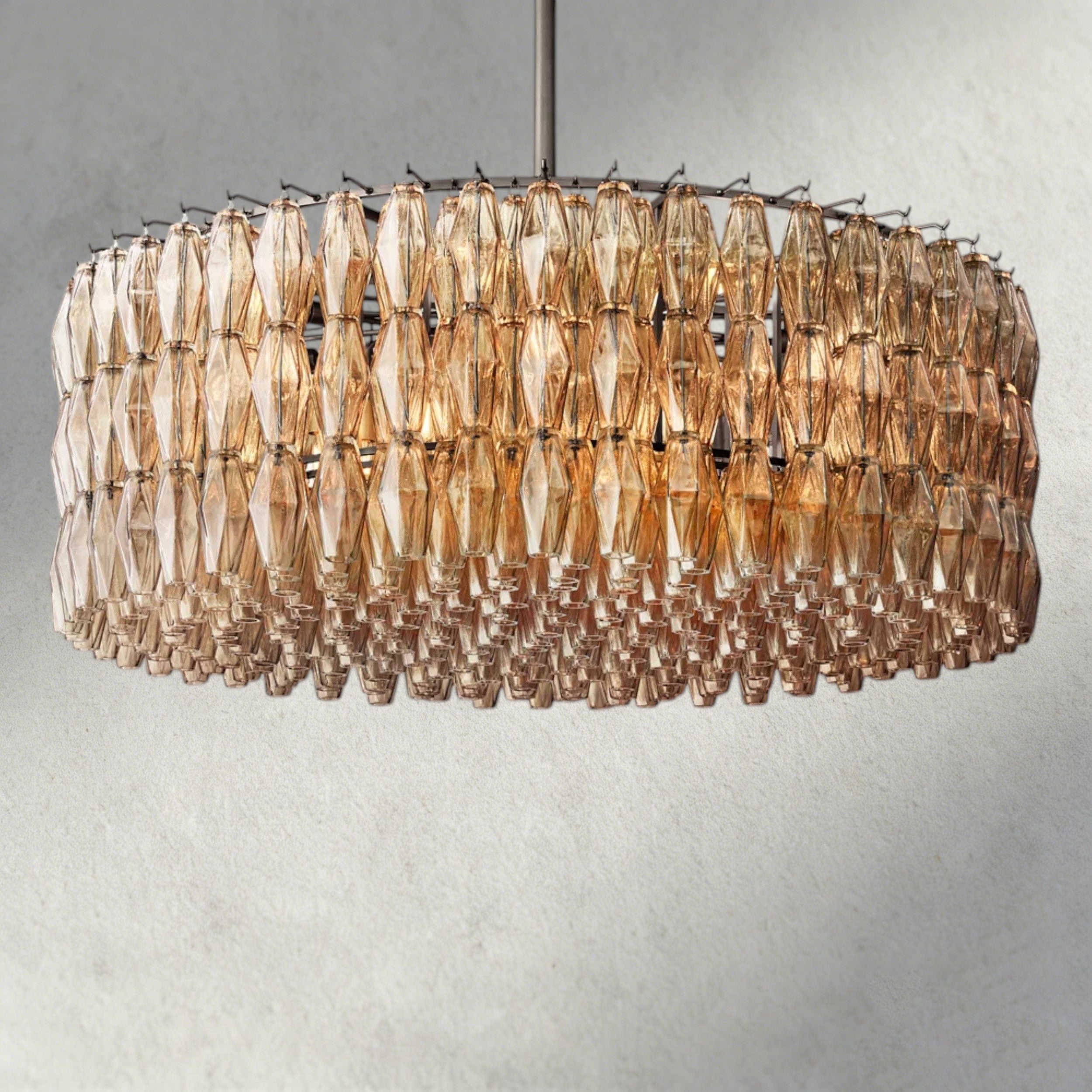 CHIARA CLEAR/ SMOKE GLASS ROUND CHANDELIER 37", 47", 62"-chandelier-Manorlights