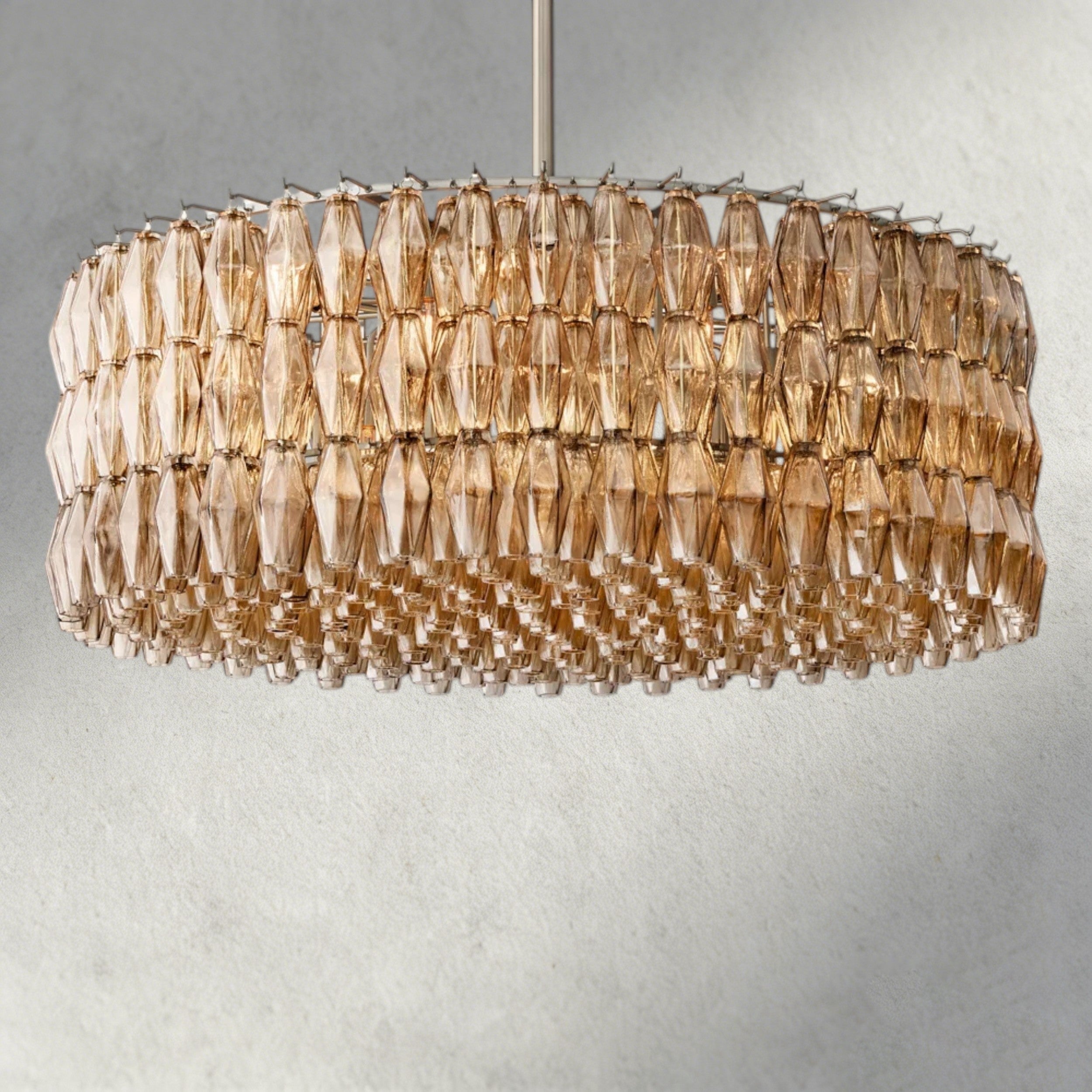 CHIARA CLEAR/ SMOKE GLASS ROUND CHANDELIER 37", 47", 62"-chandelier-Manorlights
