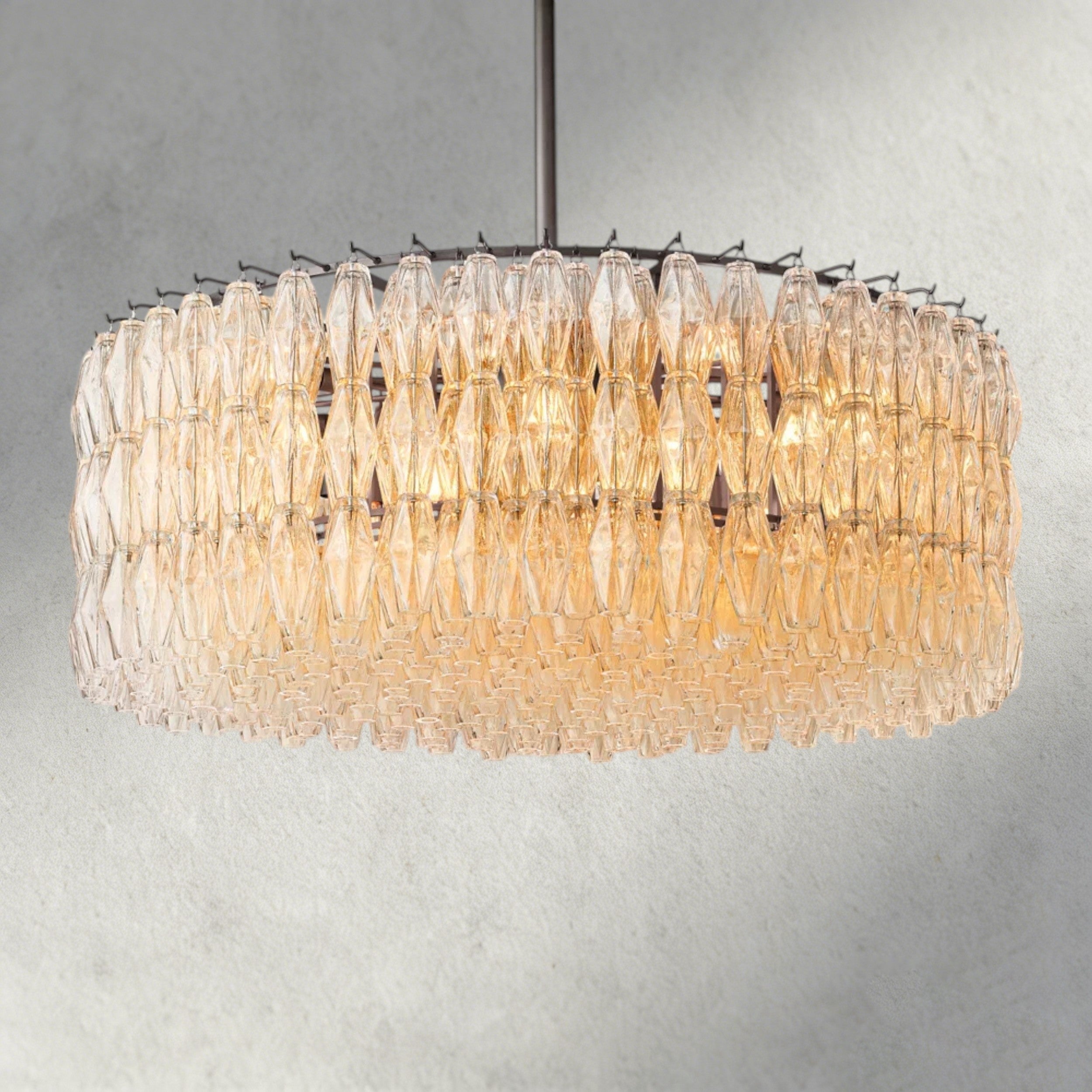 CHIARA CLEAR/ SMOKE GLASS ROUND CHANDELIER 37", 47", 62"-chandelier-Manorlights