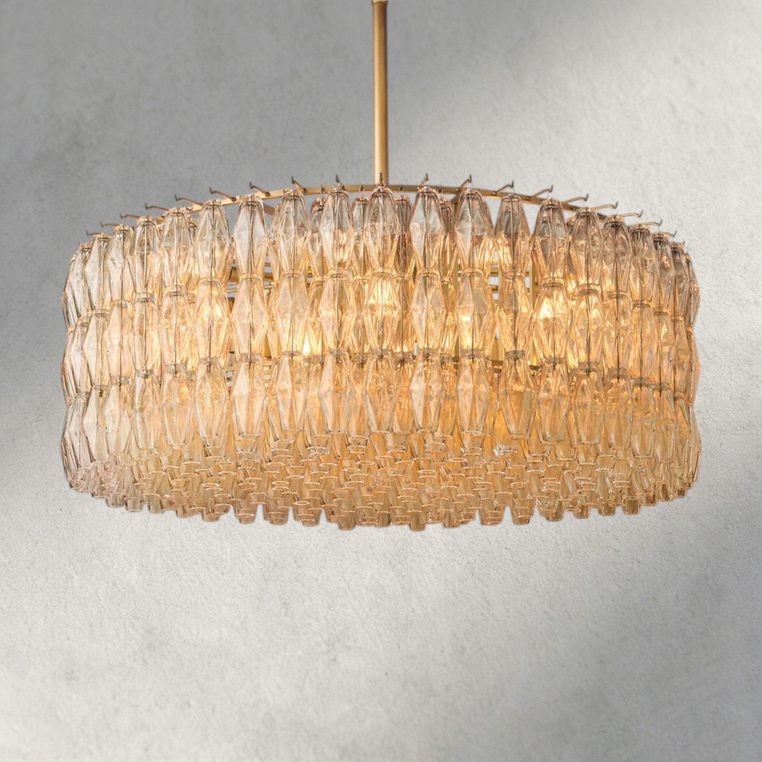 CHIARA CLEAR/ SMOKE GLASS ROUND CHANDELIER 37", 47", 62"-chandelier-Manorlights