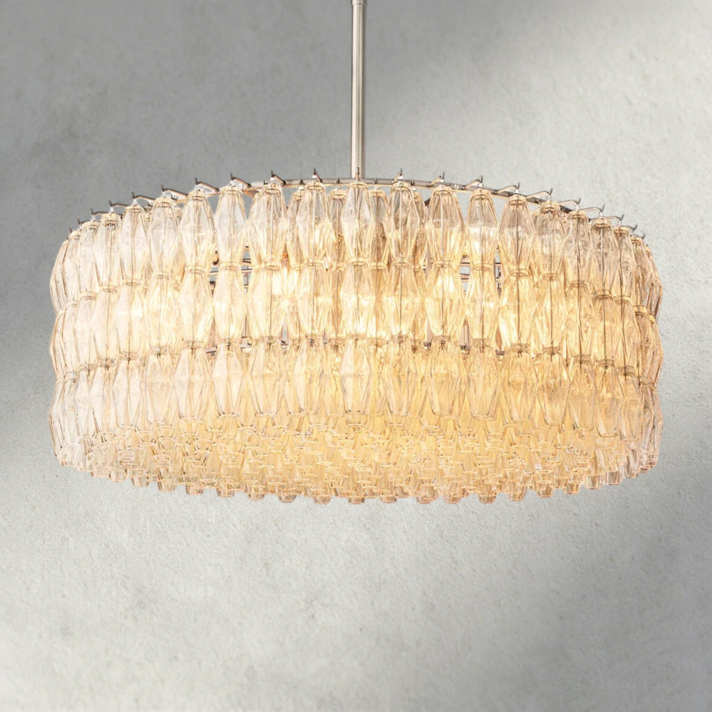 CHIARA CLEAR/ SMOKE GLASS ROUND CHANDELIER 37", 47", 62"-chandelier-Manorlights