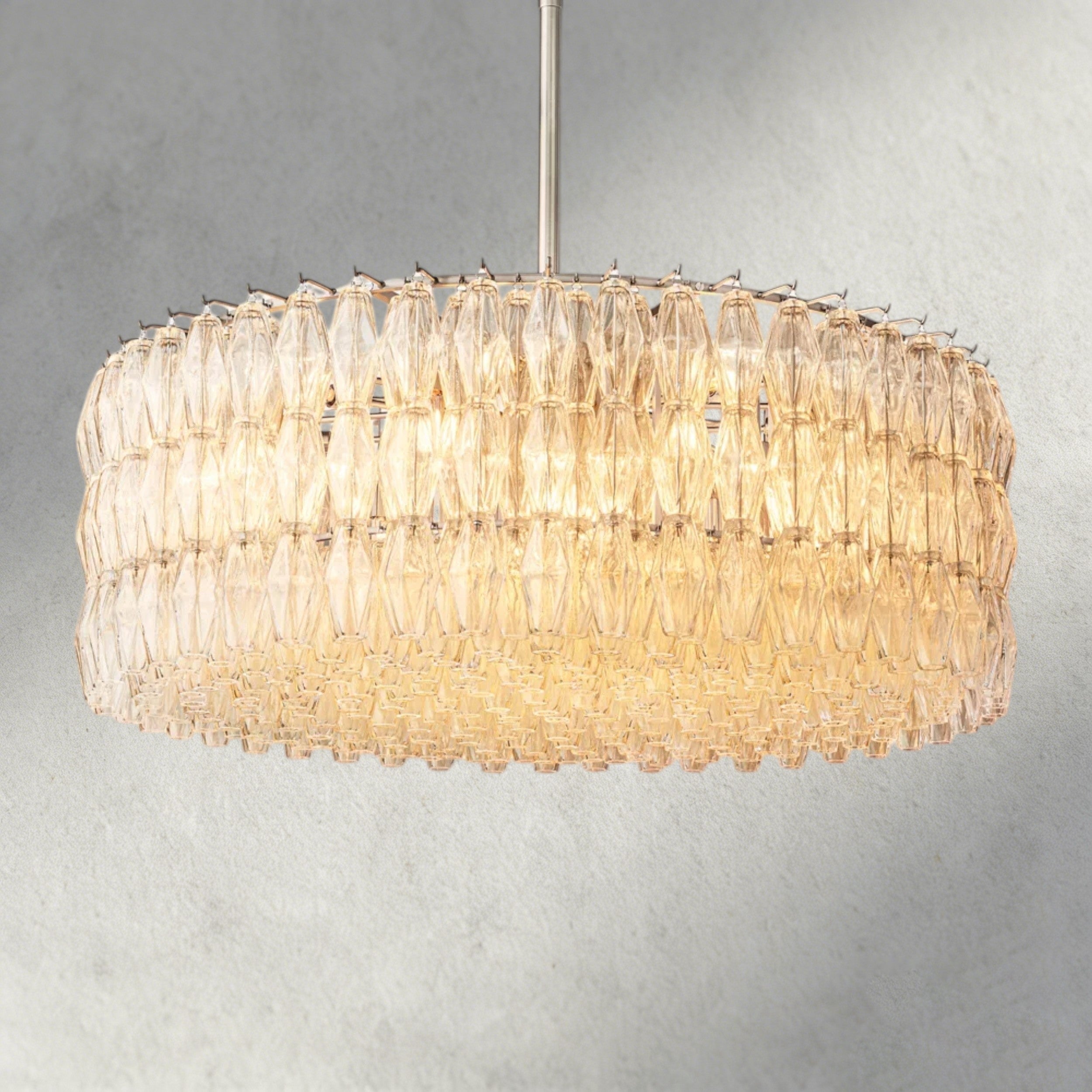 CHIARA CLEAR/ SMOKE GLASS ROUND CHANDELIER 37", 47", 62"-chandelier-Manorlights