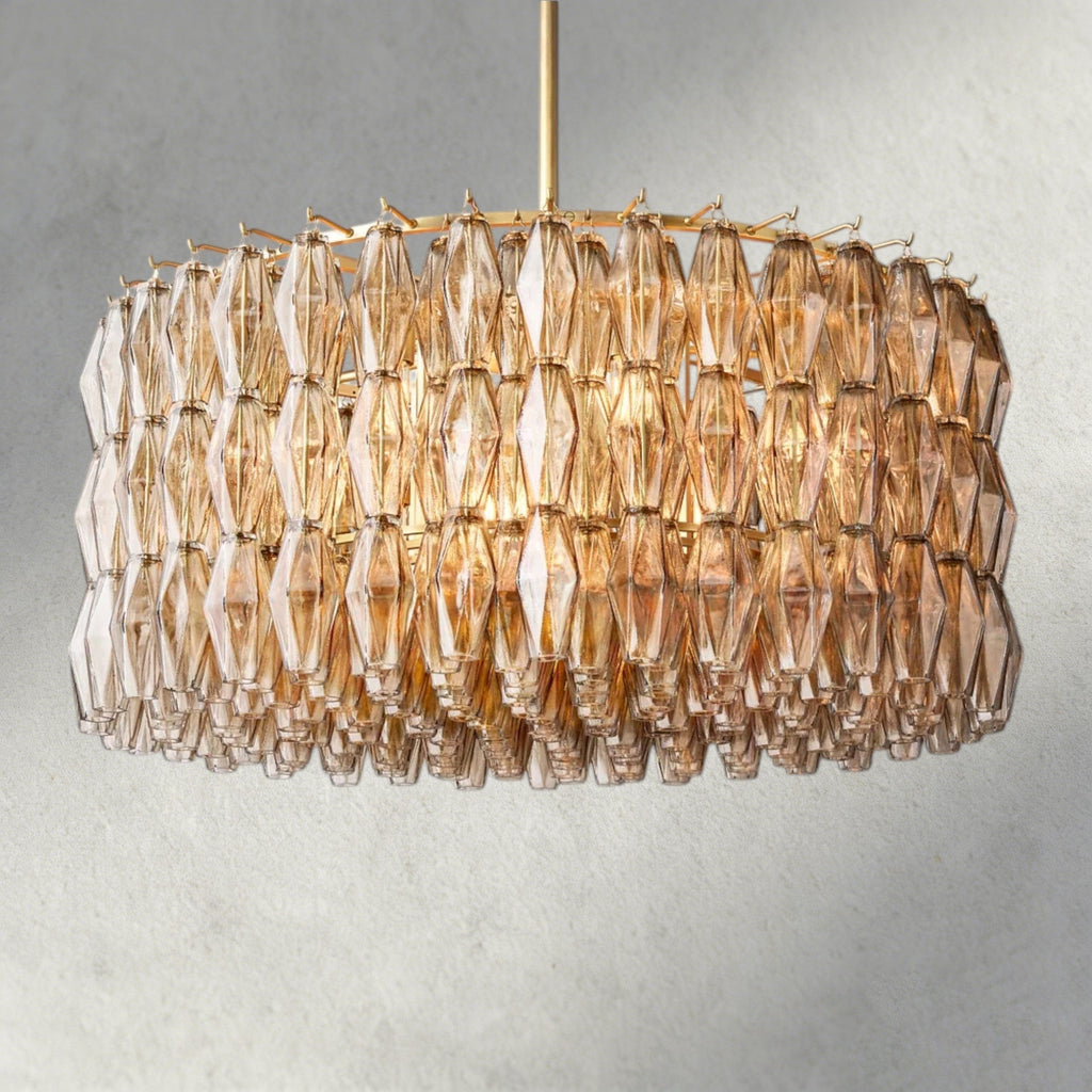 CHIARA CLEAR/ SMOKE GLASS ROUND CHANDELIER 37", 47", 62"-chandelier-Manorlights