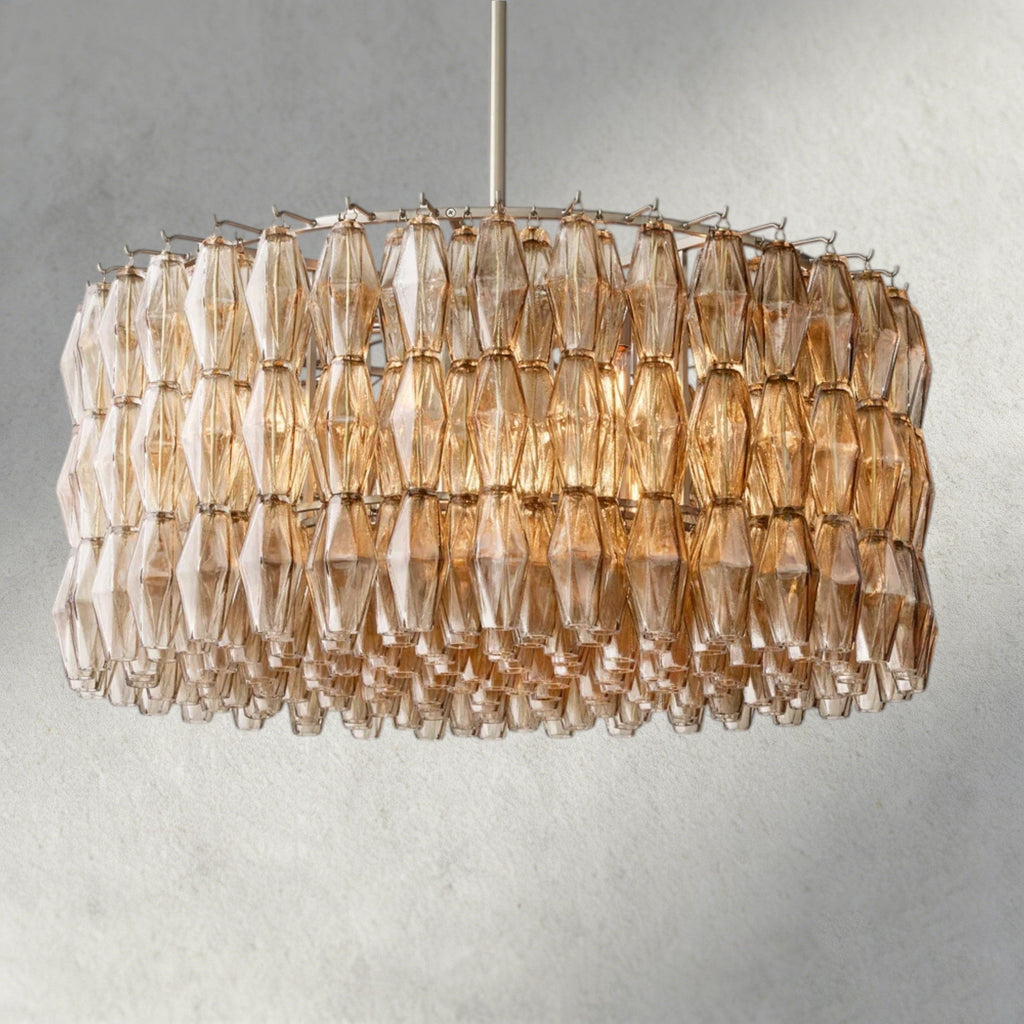 CHIARA CLEAR/ SMOKE GLASS ROUND CHANDELIER 37", 47", 62"-chandelier-Manorlights