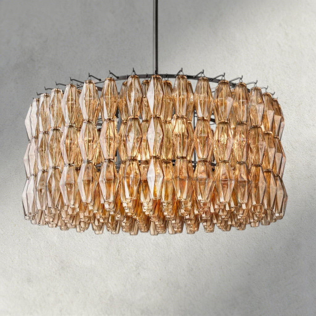 CHIARA CLEAR/ SMOKE GLASS ROUND CHANDELIER 37", 47", 62"-chandelier-Manorlights