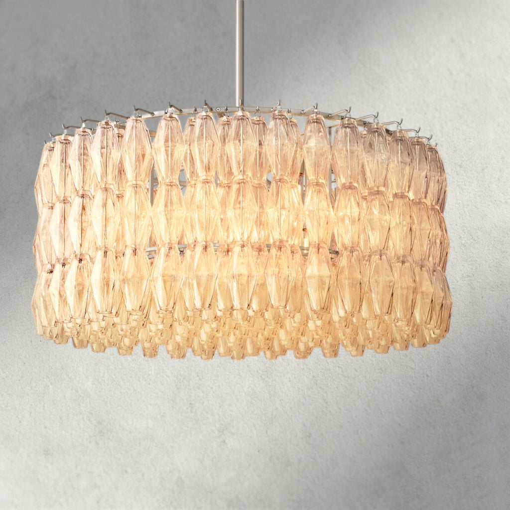 CHIARA CLEAR/ SMOKE GLASS ROUND CHANDELIER 37", 47", 62"-chandelier-Manorlights