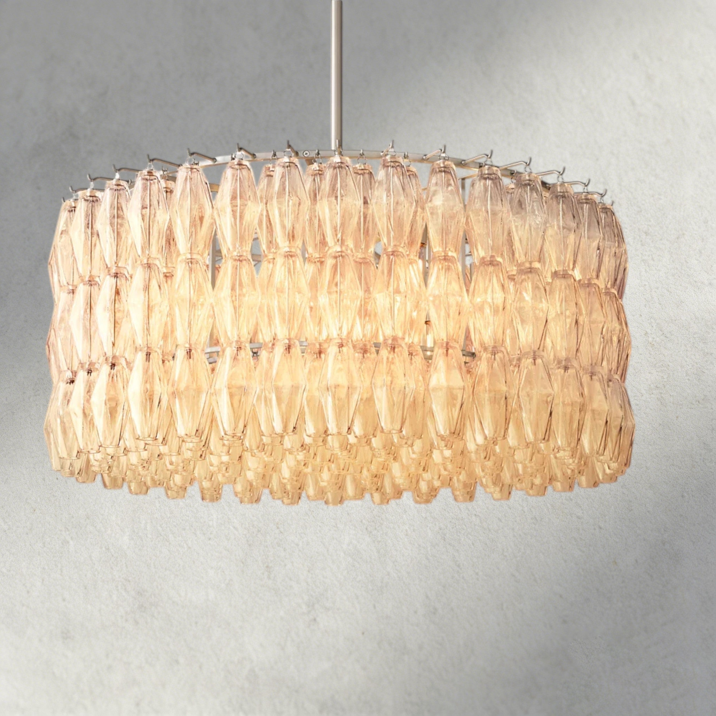 CHIARA CLEAR/ SMOKE GLASS ROUND CHANDELIER 37", 47", 62"-chandelier-Manorlights