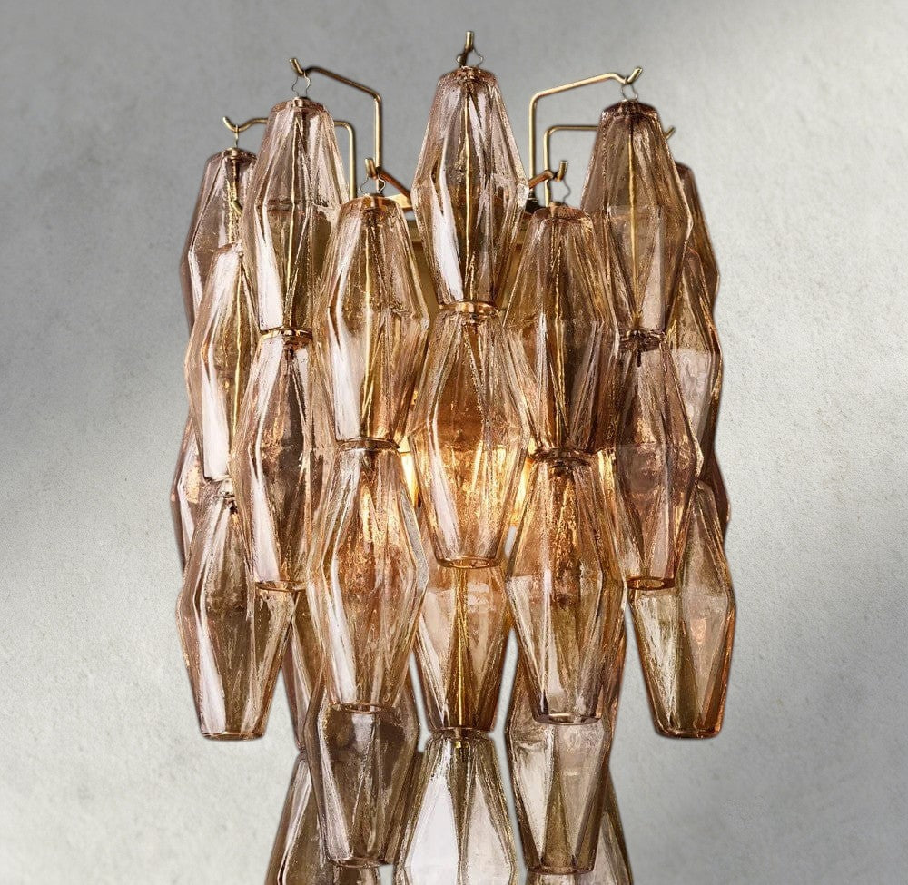 CHIARA CLEAR/ SMOKE GLASS SCONCE 19"-wall sconce-Manorlights