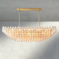 CHIARA CLEAR/ SMOKE GLASS TIERED RECTANGULAR CHANDELIER 54", 74"-chandelier-Manorlights