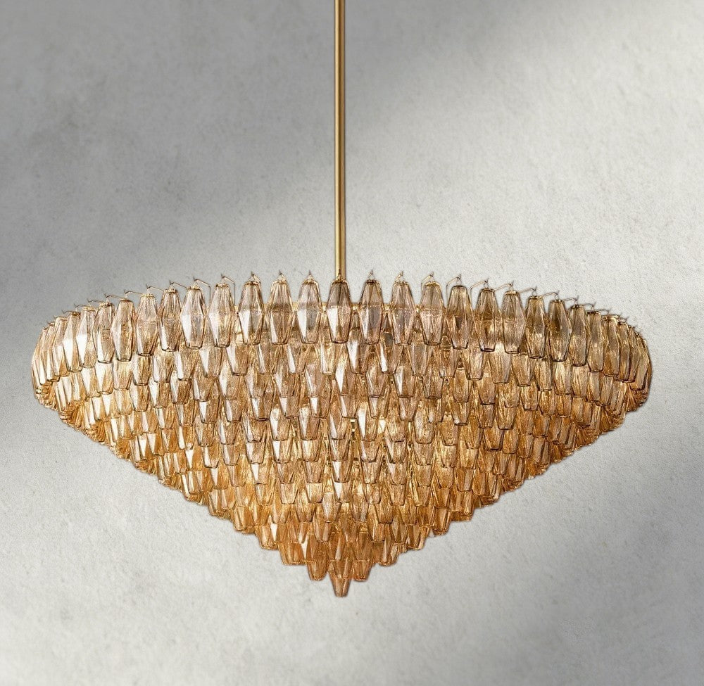 CHIARA CLEAR/ SMOKE GLASS TIERED ROUND CHANDELIER 37", 47", 62"-chandelier-Manorlights