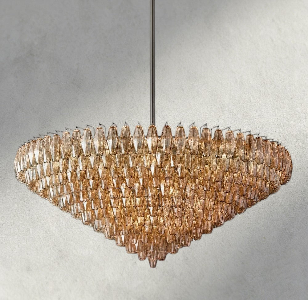 CHIARA CLEAR/ SMOKE GLASS TIERED ROUND CHANDELIER 37", 47", 62"-chandelier-Manorlights