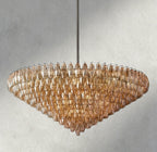 CHIARA CLEAR/ SMOKE GLASS TIERED ROUND CHANDELIER 37", 47", 62"-chandelier-Manorlights
