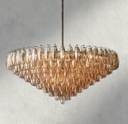 CHIARA CLEAR/ SMOKE GLASS TIERED ROUND CHANDELIER 37", 47", 62"-chandelier-Manorlights