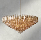 CHIARA CLEAR/ SMOKE GLASS TIERED ROUND CHANDELIER 37", 47", 62"-chandelier-Manorlights