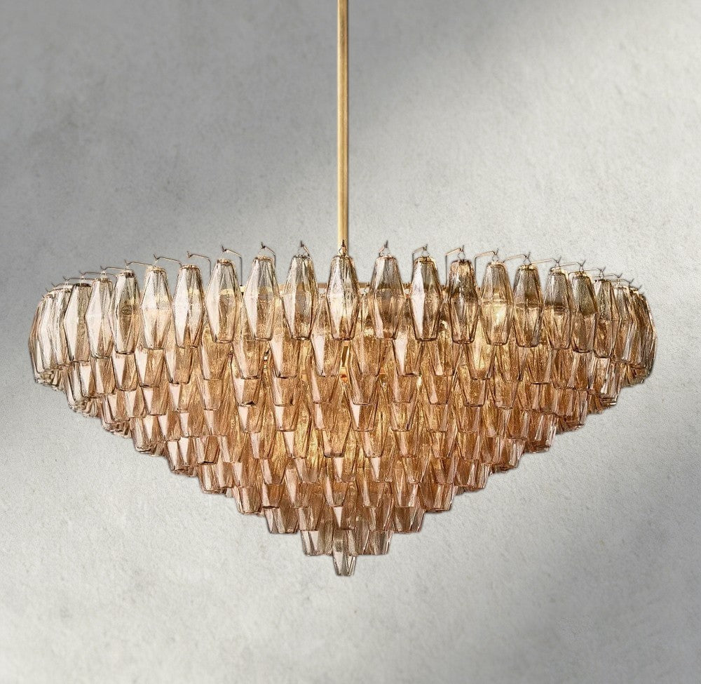 CHIARA CLEAR/ SMOKE GLASS TIERED ROUND CHANDELIER 37", 47", 62"-chandelier-Manorlights