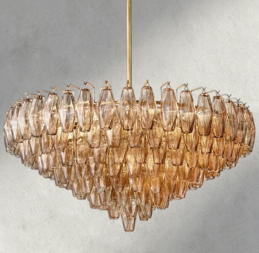 CHIARA CLEAR/ SMOKE GLASS TIERED ROUND CHANDELIER 37", 47", 62"-chandelier-Manorlights