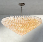 CHIARA CLEAR/ SMOKE GLASS TIERED ROUND CHANDELIER 37", 47", 62"-chandelier-Manorlights