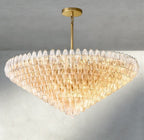 CHIARA CLEAR/ SMOKE GLASS TIERED ROUND CHANDELIER 37", 47", 62"-chandelier-Manorlights