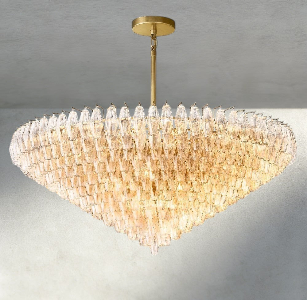 CHIARA CLEAR/ SMOKE GLASS TIERED ROUND CHANDELIER 37", 47", 62"-chandelier-Manorlights