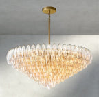 CHIARA CLEAR/ SMOKE GLASS TIERED ROUND CHANDELIER 37", 47", 62"-chandelier-Manorlights