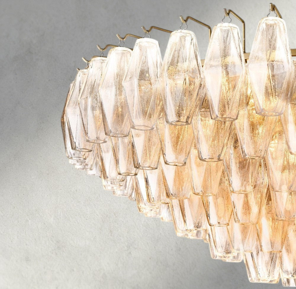 CHIARA CLEAR/ SMOKE GLASS TIERED ROUND CHANDELIER 37", 47", 62"-chandelier-Manorlights
