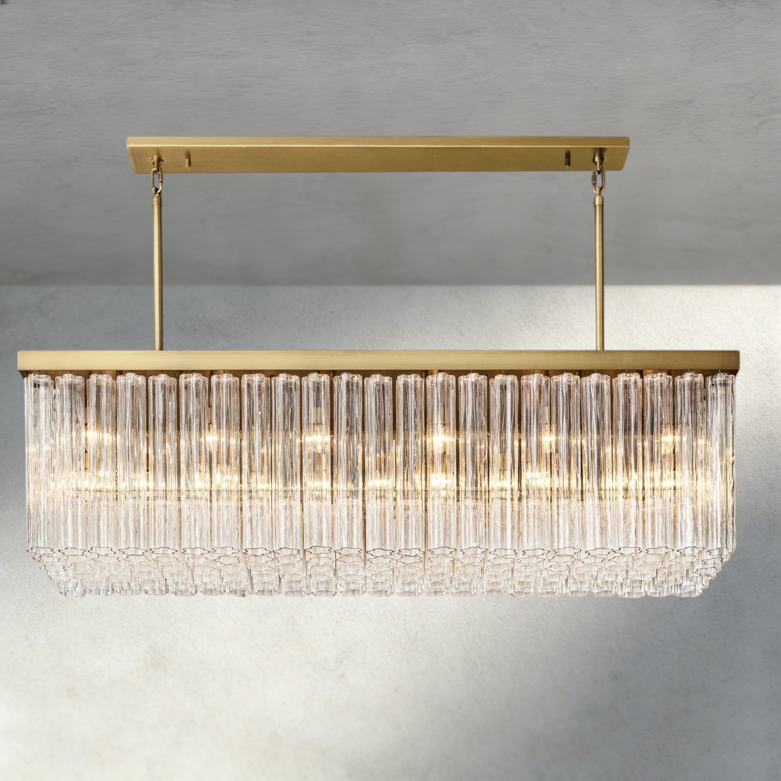 Cielo Rectangular Chandelier 54", 73"-chandelier-Manorlights