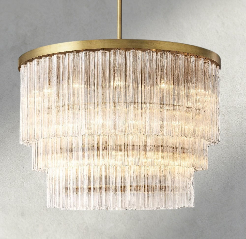 Cielo Three-Tier Round Chandelier 36", 48"-chandelier-Manorlights