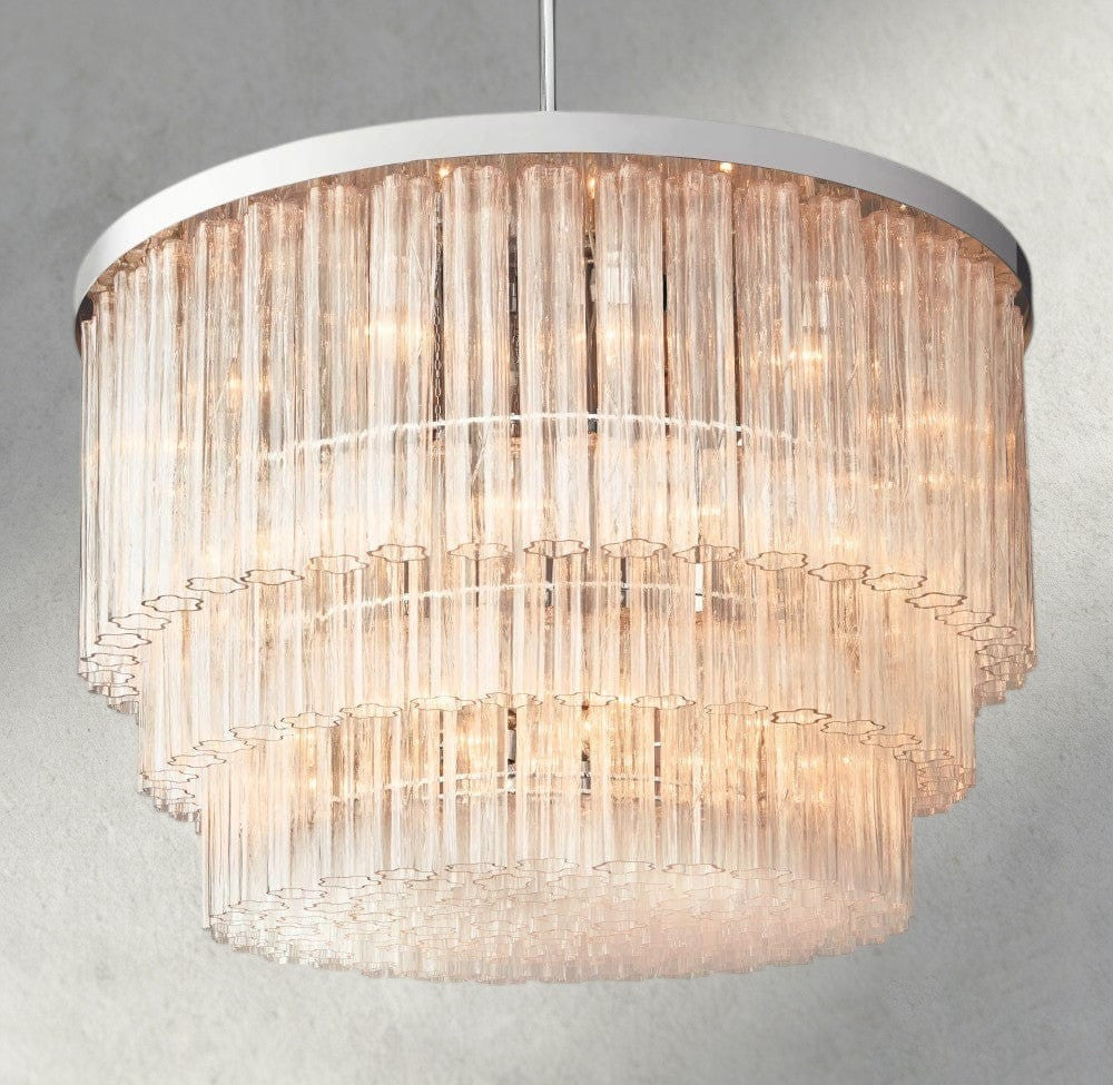 Cielo Three-Tier Round Chandelier 36", 48"-chandelier-Manorlights