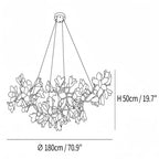 Circular Blossom Chandelier - L 47.2″(120cm) x W 15.7″(40cm) x H 17.7″ (45cm)-Manor Lights