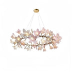 Circular Blossom Chandelier - Dia 23.6″(60cm) x H 15.7″(40cm)-Manor Lights