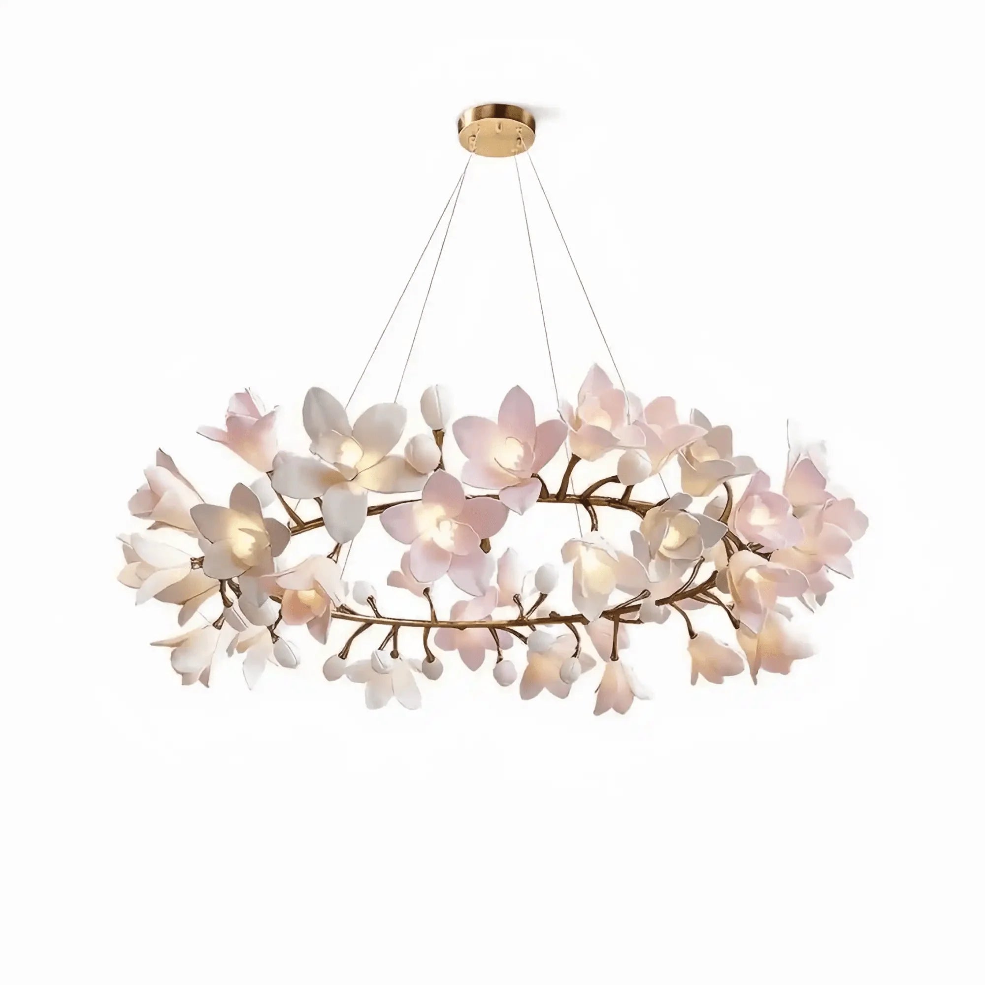 Circular Blossom Chandelier - L 59.1″(150cm) x W 17.7″(45cm) x H 17.7″(45cm)-Manor Lights
