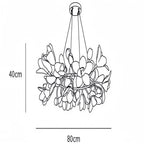 Circular Blossom Chandelier - Dia 31.5″(80cm) x H 15.7″(40cm)-Manor Lights