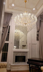 Classic Modern Multi-layers Crystal Chandelier for Staircase/Foyer/Villa - D39.4"*H59.1"Warm LightBrassManorlights