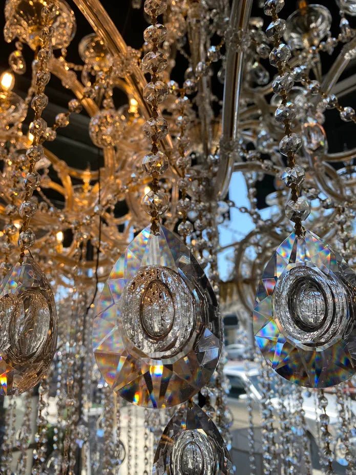 Classic Modern Multi-layers Crystal Chandelier for Staircase/Foyer/Villa - D39.4"*H59.1"Warm LightBrassManorlights