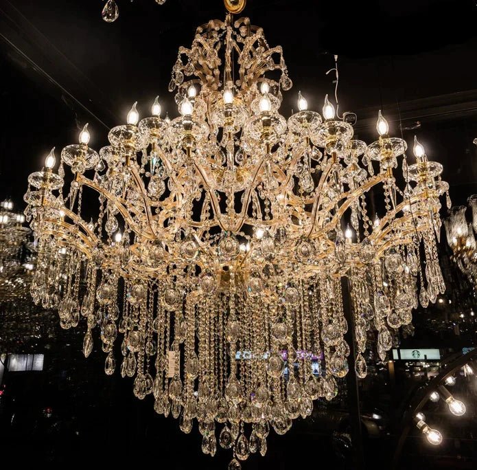 Classic Modern Multi-layers Crystal Chandelier for Staircase/Foyer/Villa - D39.4"*H59.1"Warm LightBrassManorlights