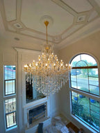 Classic Modern Multi-layers Crystal Chandelier for Staircase/Foyer/Villa - D39.4"*H59.1"Warm LightBrassManorlights