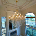 Classic Modern Multi-layers Crystal Chandelier for Staircase/Foyer/Villa - D39.4"*H59.1"Warm LightBrassManorlights