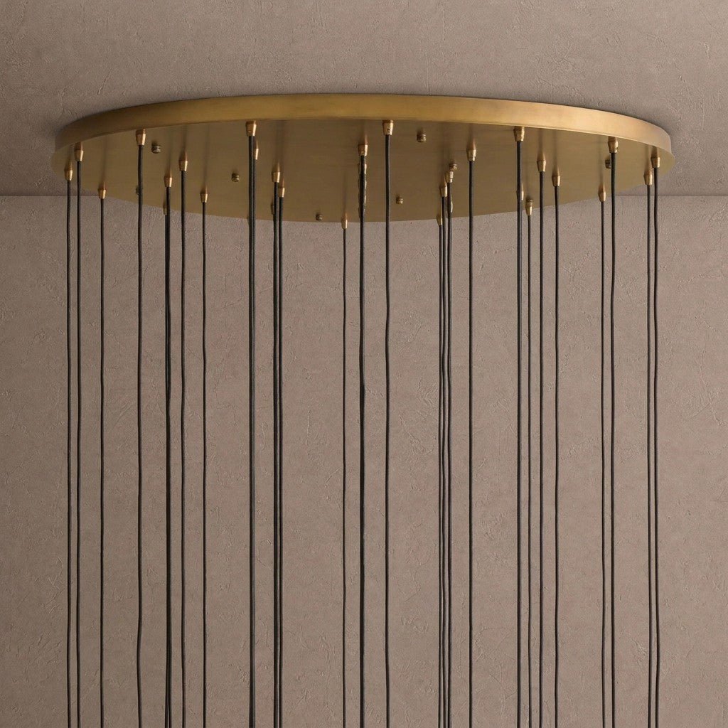 Colleena Fluted Glass Round Chandelier - 48"Manorlights