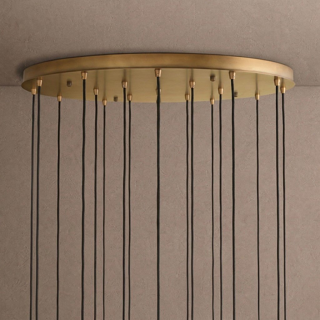 Colleena Fluted Glass Round Chandelier - 48"Manorlights